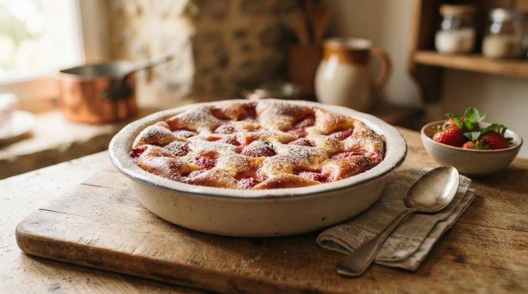 Клафути с клубникой