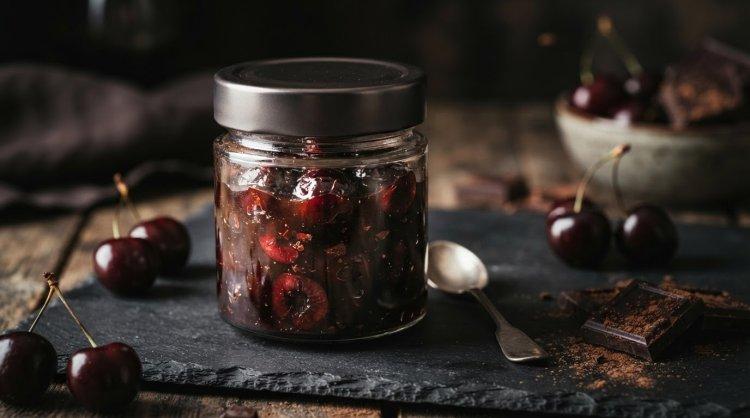 Шоколадное варенье из вишни с желатином