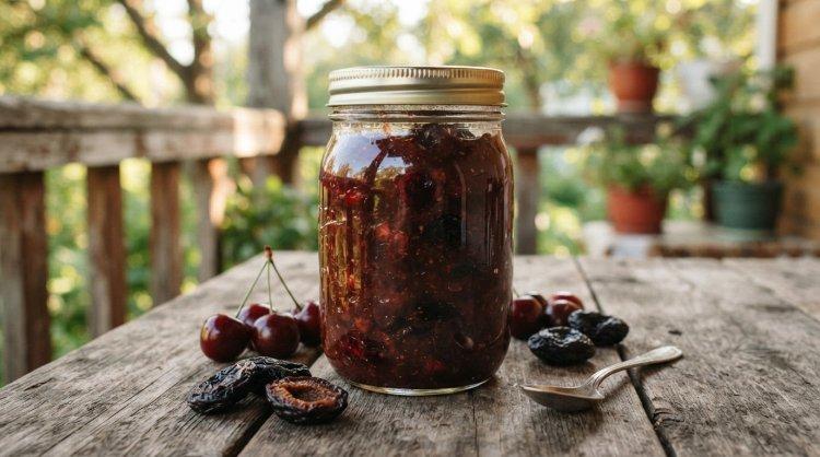 Варенье из вишни и чернослива с желатином