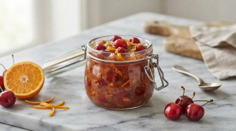Варенье из вишни и апельсинов с желатином