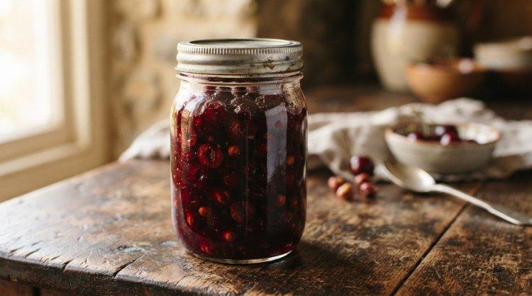 Варенье из вишни с косточками и желатином