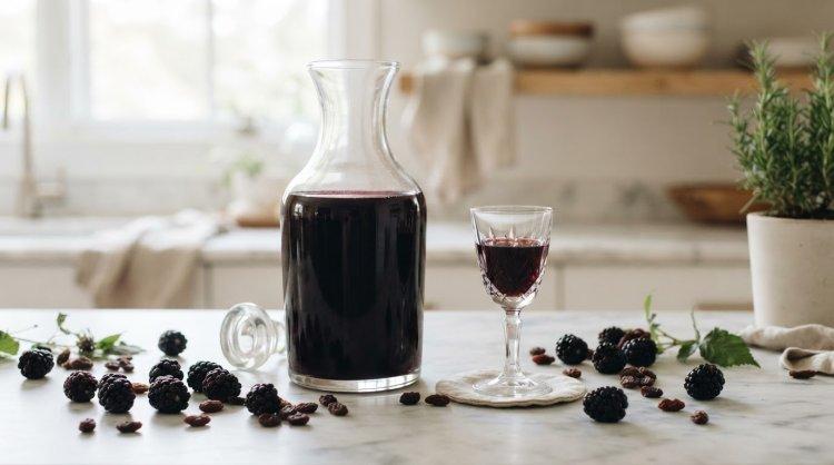Вино из ежевики с изюмом