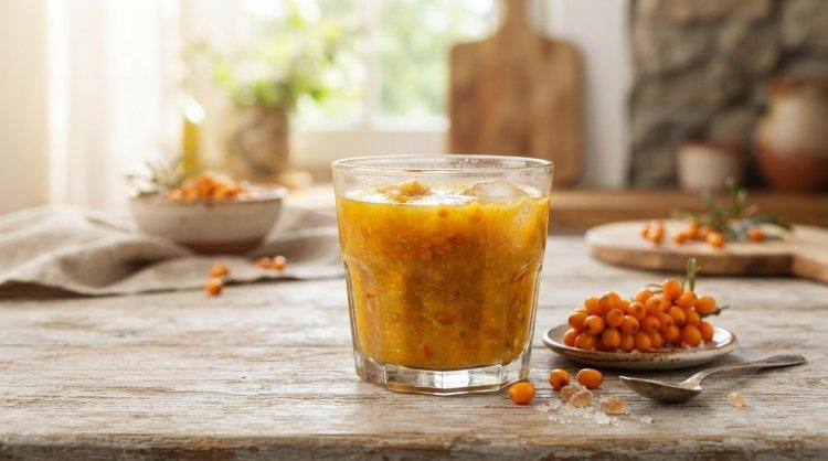 Морс из облепихи через мясорубку