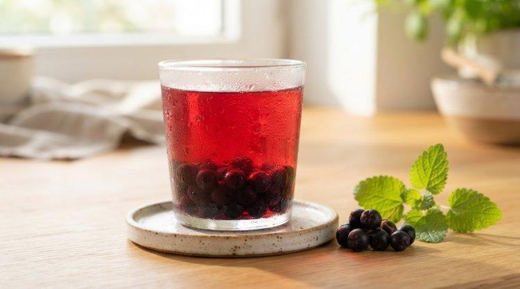 Летний компот из черноплодной рябины