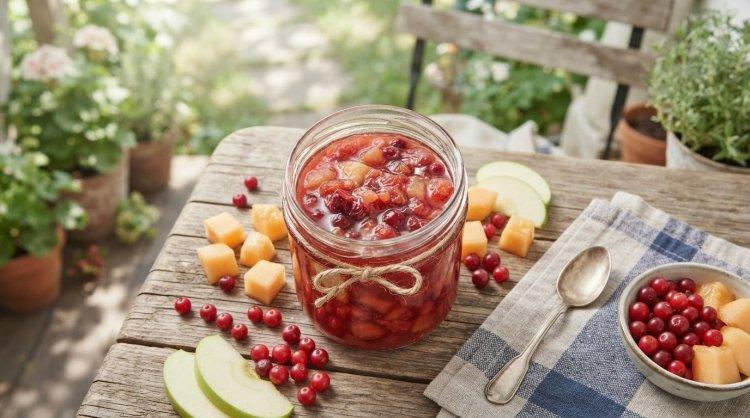 Варенье из брусники с дыней и медом
