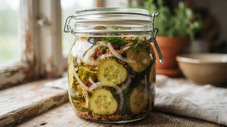 Огурцы по-фински с винным уксусом