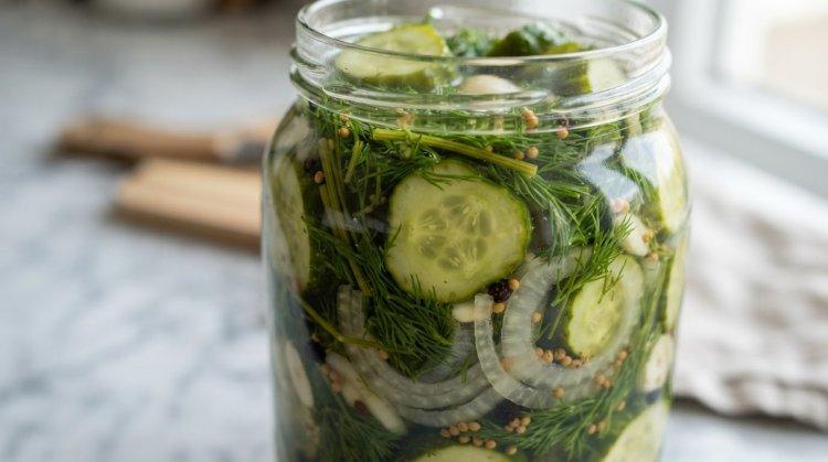 Огурцы по-фински с укропом и луком