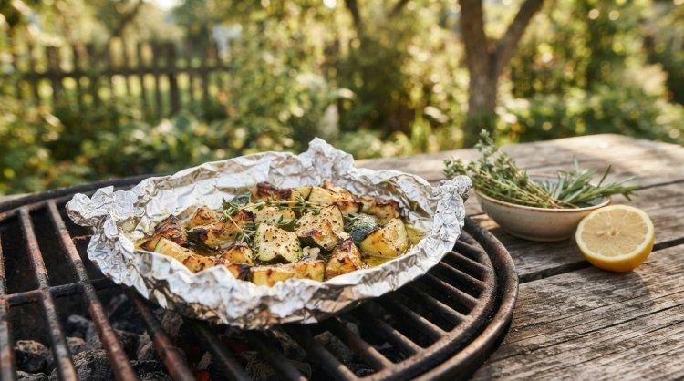 Кабачки, запеченные в фольге на гриле