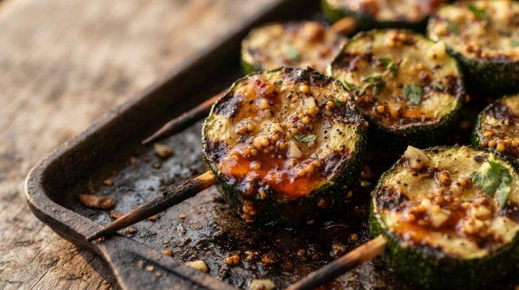 Кабачки в соусе на мангале