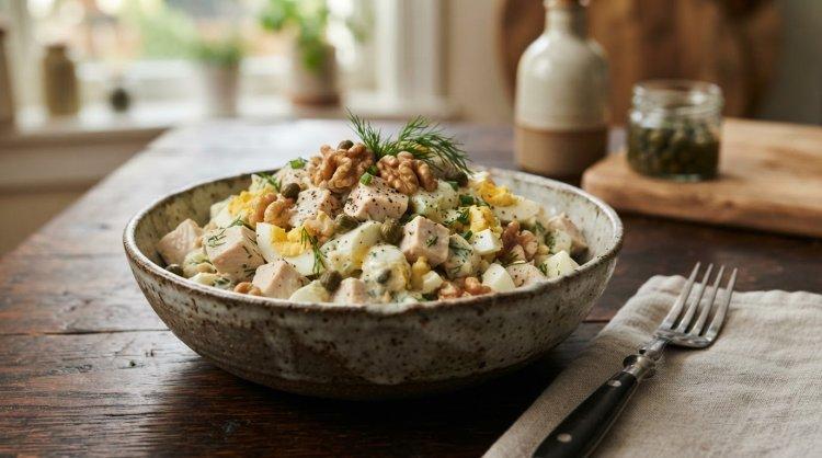 Салат с курицей и каперсами