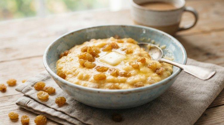 Кукурузная каша с изюмом