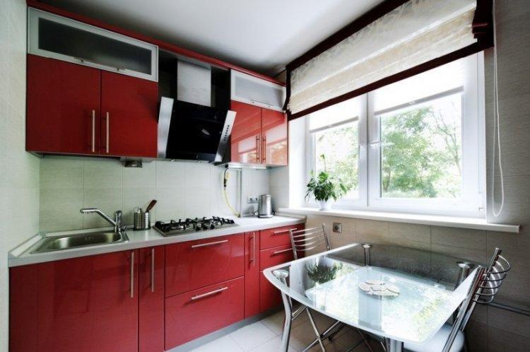 Римские шторы на кухне - дизайн интерьера фото