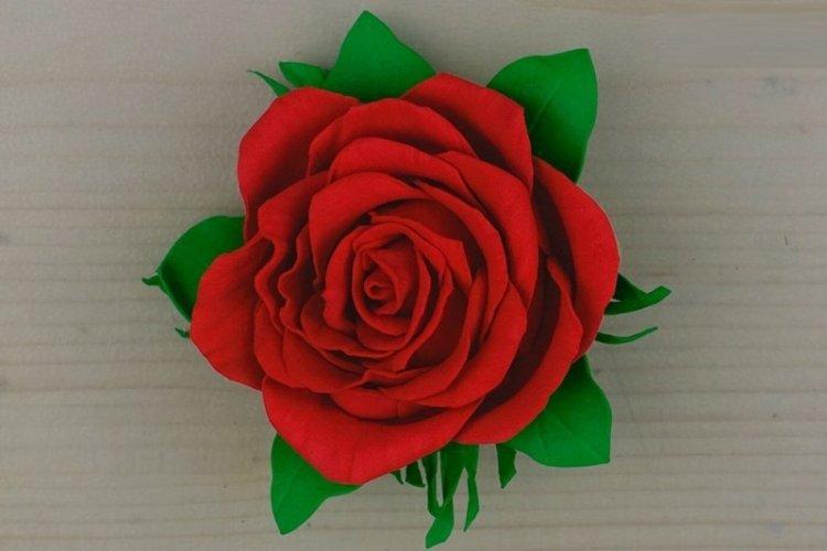 Роза из отдельных лепестков - роза из фоамирана своими руками