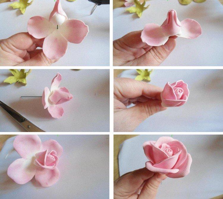 Розы из фоамирана своими руками - 6 красивых идей, инструкция и пошаговыемастер-классы (фото)