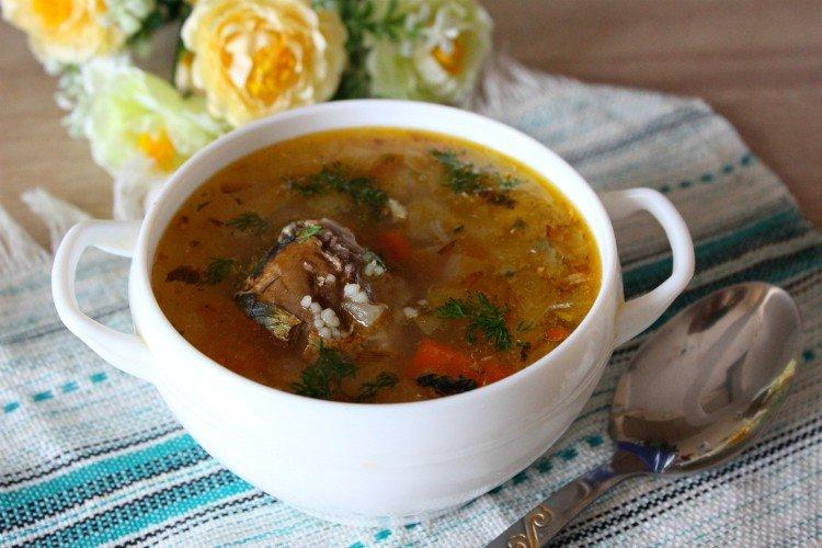 Рыбный суп из консервированной сайры с рисом - рецепты