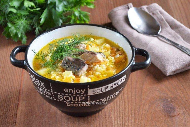 Суп из консервированной сайры - Рыбный суп из консервов рецепты
