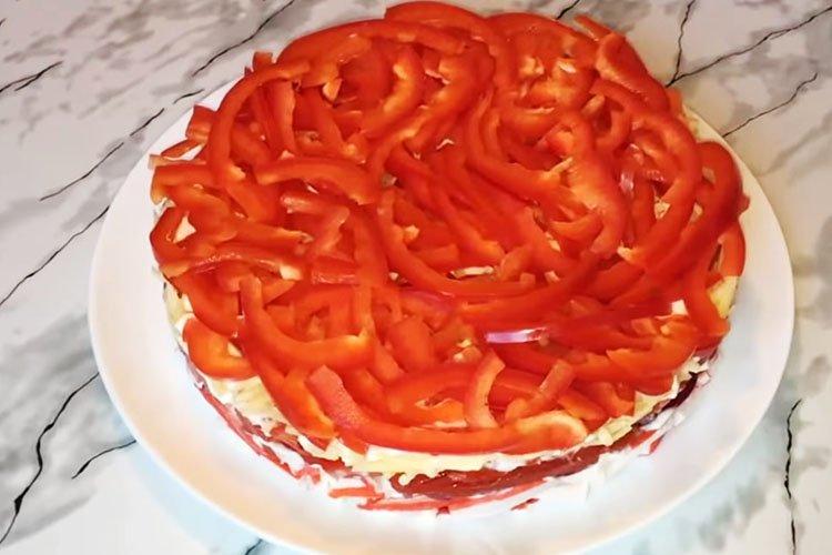 Салат «Красное море» - классический рецепт пошагово с фото