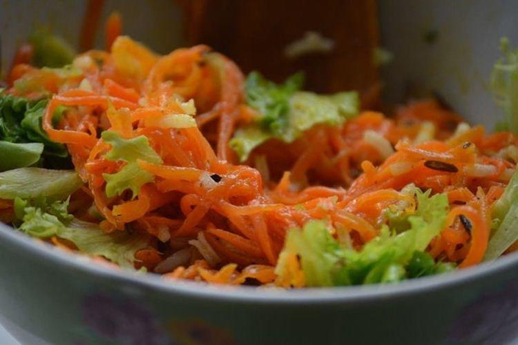 Салат из моркови с рисом и фисташками - Салаты без майонеза рецепты