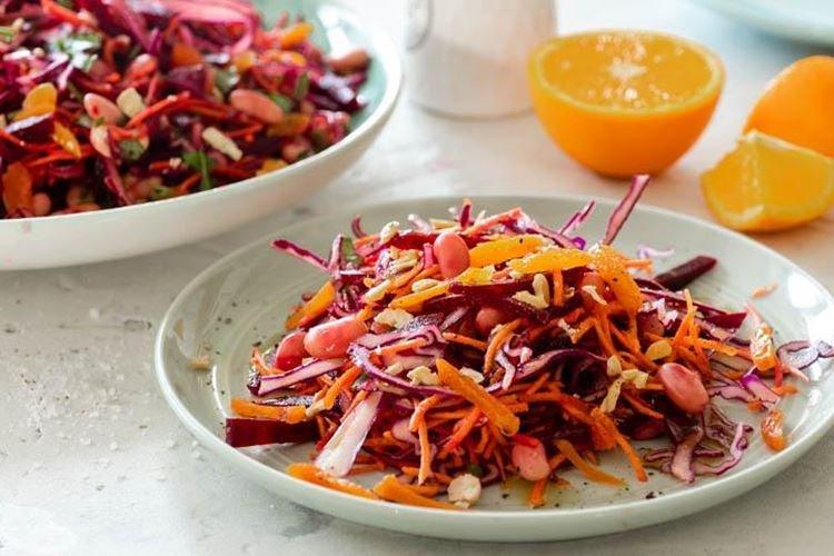 Салат со свеклой и красной капустой - рецепты