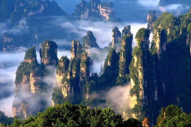 Горы Тяньцзи, Китай - Самые красивые места в мире