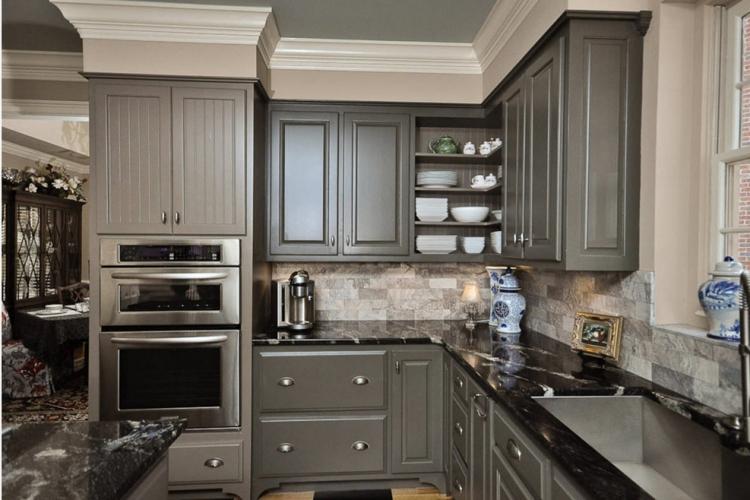 Серый цвет в интерьере кухни