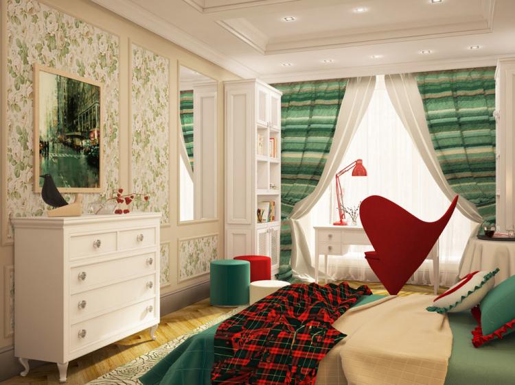 Дизайн спальни «Шотландская роза»