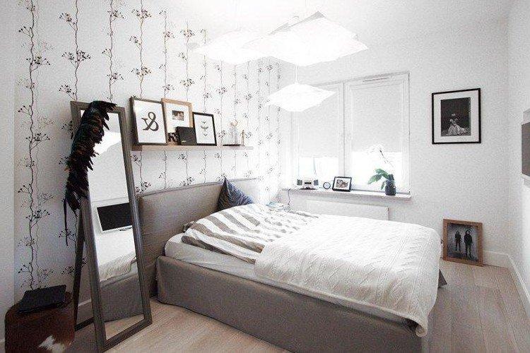 Обои для спальни в скандинавском стиле - дизайн интерьера фото