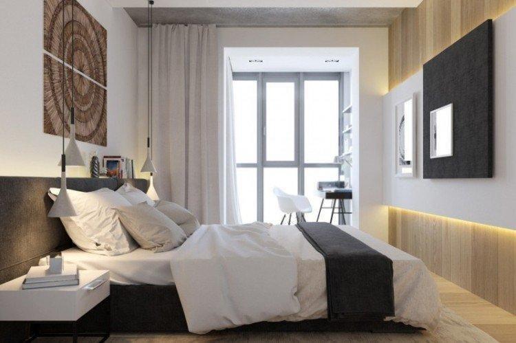 Маленькая спальня в современном стиле - дизайн фото