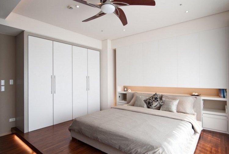 Светлая спальня в стиле минимализм - дизайн фото