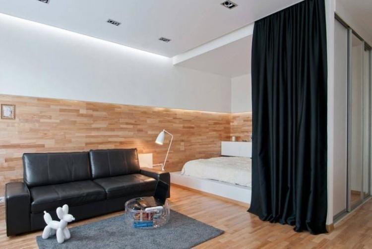 Спальня-гостиная в стиле минимализм - дизайн фото