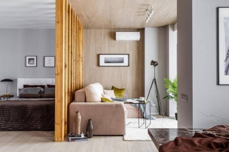 Спальня-гостиная в стиле минимализм - дизайн фото