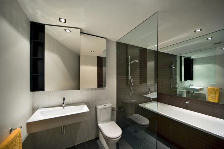 Стеклянные перегородки в ванной комнате - Дизайн интерьера