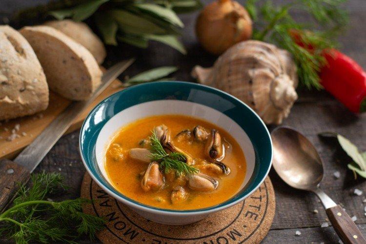 Суп с мидиями - рецепты супов на каждый день