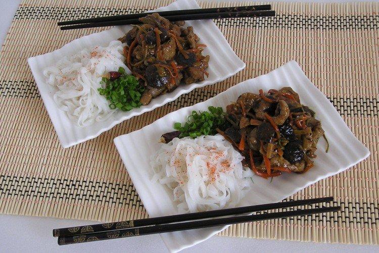 Свинина с грибами шиитаке и имбирем на сковороде - рецепты