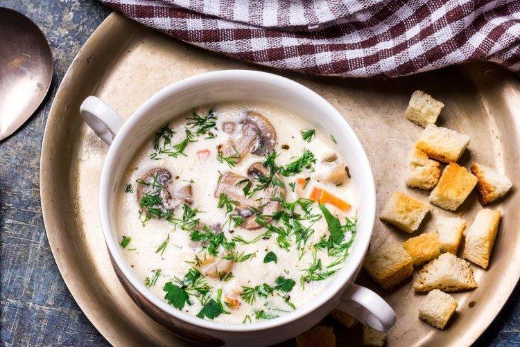 Грибной суп с сыром - рецепт супа из плавленных сырков