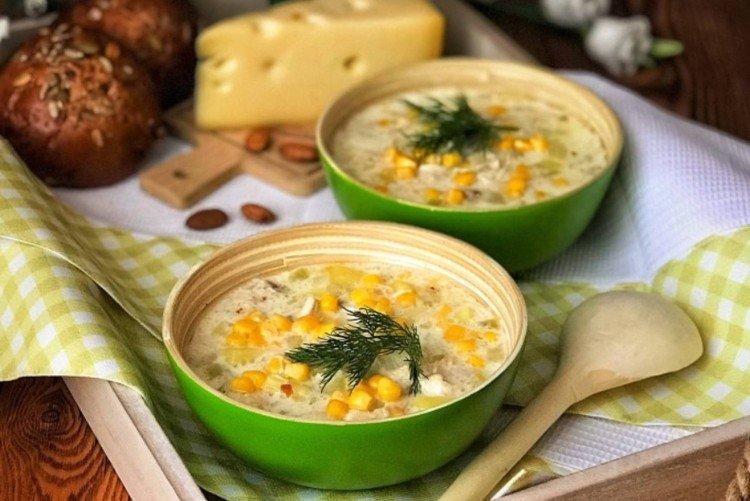Сырный суп «Кукурузка» - рецепт супа из плавленных сырков