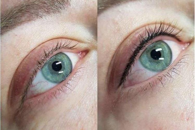 Татуаж глаз - фото до и после