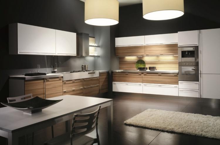 Дизайн кухни в современном стиле в светлых тонах угловая 12 кв с диваном