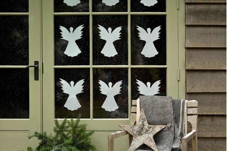 Ангелочки - Украшения на окна к Новому году