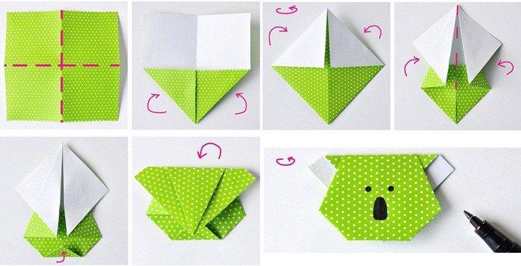 Оригами закладка «Коала» - Закладки из бумаги своими руками для книг