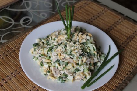 Огуречный салат с курицей Огуречный салат с курицей