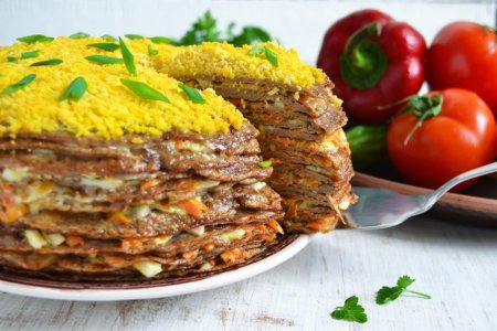 Печеночный торт с кабачками