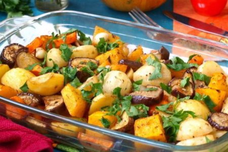 Тыква с овощами Тыква с овощами