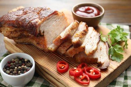 Свиная грудинка, запеченная в фольге в аэрогриле – простой и вкусный рецепт пошагово