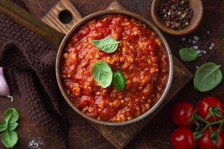 Куриный фарш в томатном соусе на сковороде – рецепт пошагово