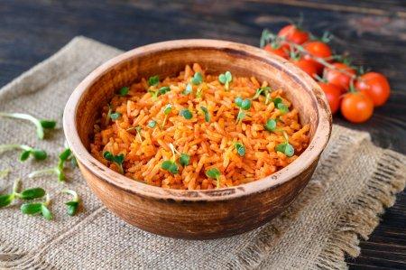 Рис с томатной пастой на сковороде – вкусный и простой рецепт пошагово