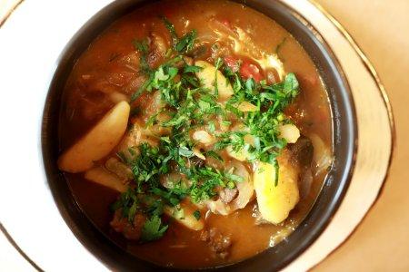 Шулюм из свинины в казане на костре – рецепт пошагово