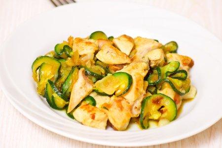 Куриное филе с кабачками в духовке – рецепт пошагово