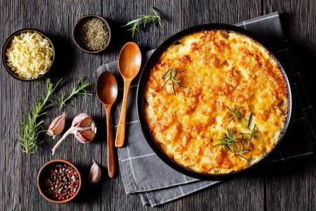 Картофельная запеканка с курицей в аэрогриле – рецепт пошагово