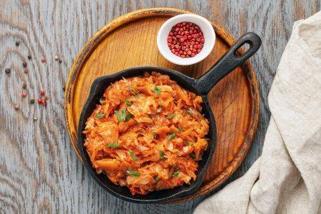 Тушеная капуста как в детском саду (без мяса) – рецепт пошагово